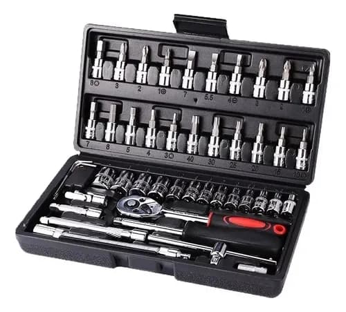 Autrucker Autocle Juego De Herramientas Mecanica Dados Acerokit46 Pzas Autrucker