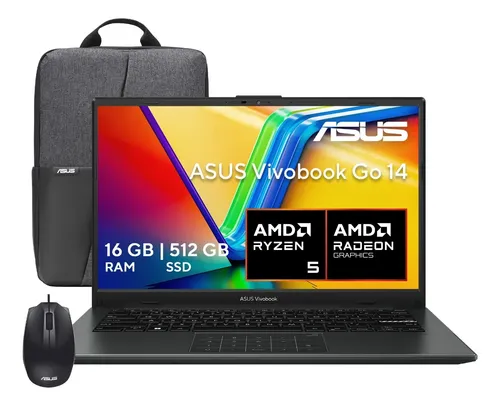 Laptop E1404fa-eb923w 16gb 512gb + Mochila Y Mouse Asus