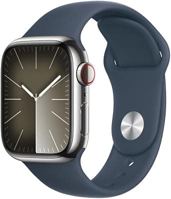 Apple Watch Series 9 [GPS + Cellular] Caja de Acero Inoxidable Color Plata de 41