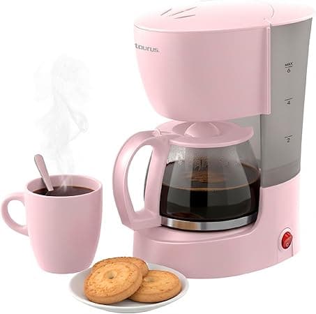 TAURUS COFFEE MAX 6 RIBBON | Cafetera 6 tazas jarra de vidrio | Filtro lavable r