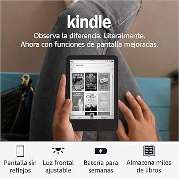 Amazon Kindle 16 GB (modelo más reciente): El Kindle más ligero y compacto, ahor