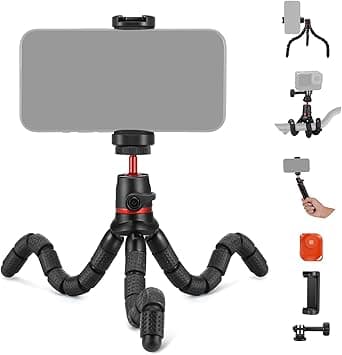 Neewer - Trípode para iPhone con Adaptador de Montaje de cámara de acción y Sopo