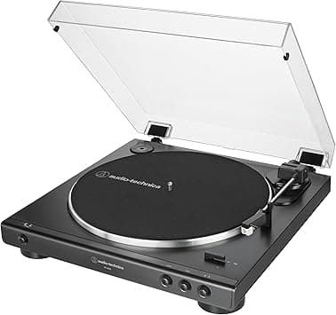 Audio-Technica - Tocadiscos AT-LP60X-BK Totalmente automático con transmisión po