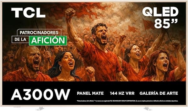 TCL 85A300W Smart TV Pantalla NXTVision TV 85” 4K QLED Pro Google TV | HDR10 | D