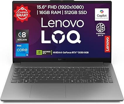 Lenovo Laptop LOQ 15IAX9E | NVIDIA GeForce RTX 3050 6 GB | 15.6" FHD | Intel Cor