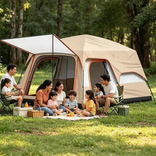 Tienda De Campaña Casa De Acampar Grande 7-10 Personas