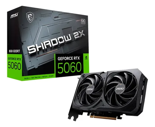 Tarjeta De Video Msi Geforce Rtx 5060 8g Shadow 2x Oc