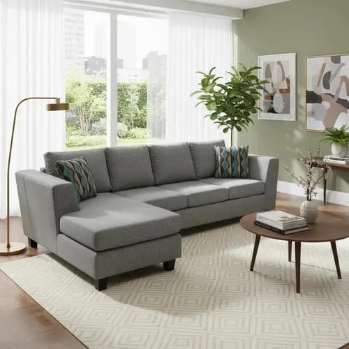 Sala Esquinera Caprice Modular Izquierda O Derecha Color Gris oscuro