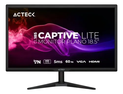 Monitor Acteck Captive Lite Cl185 Plano 18.5 Negro