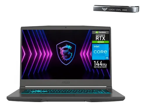 Laptop Msi Thin 15.6 Core I5, 16gb, 512gb, 4060 + Usb Lucky