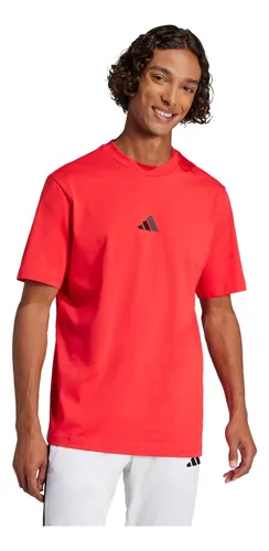 Playera adidas Casual Essentials Hombre Rojo Jf1095