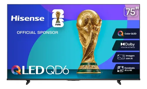 Hisense Smart TV Pantalla 75 Pulgadas Qled 75QD65QFM Fire TV