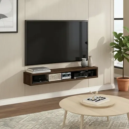 Repisa Flotante Moderna Cajón Para Equipos De Tv 80 X 20 Cm