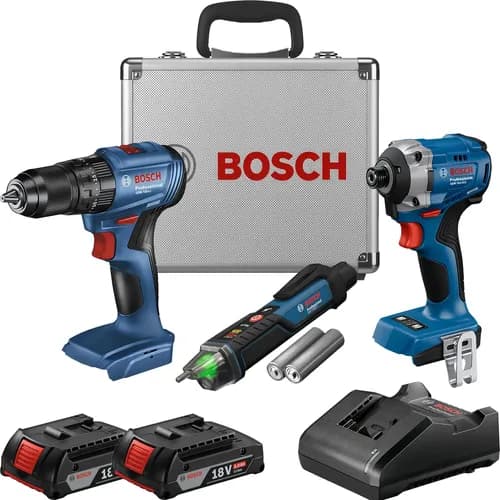Kit Bosch Brushless Taladro + Llave De Impacto + Accesorios.