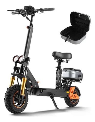 Scooter Eléctrico Para Adultos H3 Honey Whale 55 Km/h 1000w Negro Con Naranja