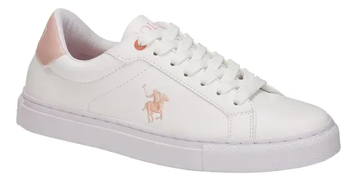 Sneaker Polo Club Blanco Para Mujer