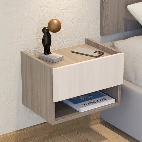 Buro Minimalista Repisa Flotante Mesa De Noche Lima Sobrio Studio Escandinavo