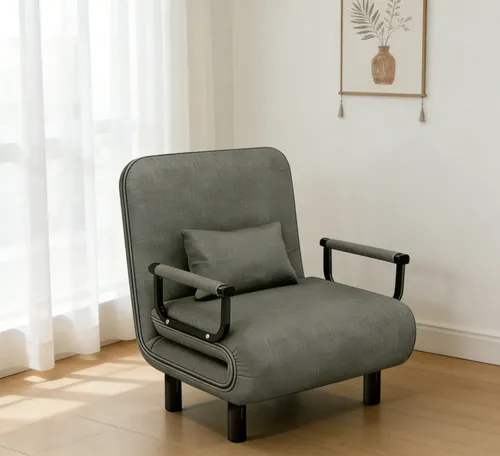 Vintage Sillón Sofa Doble De Súper Grueso Futon Moderno