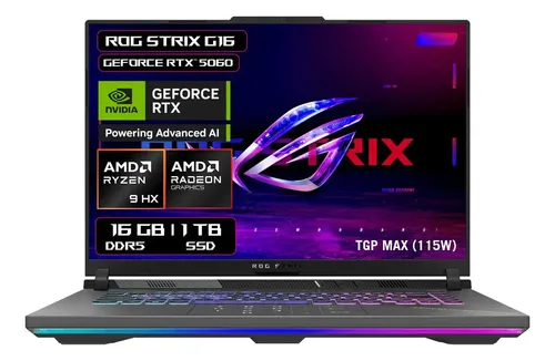 Laptop Rog Strix G16 R98940hx Rtx5060 16gb 1tb Negro