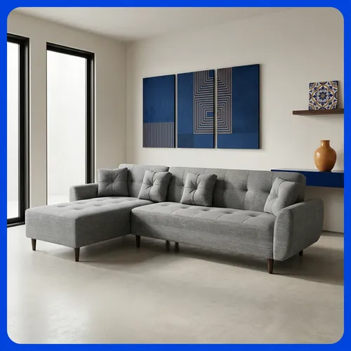 Sala Esquinera En L Sofá Cama Reclinable 3 En 1 | California