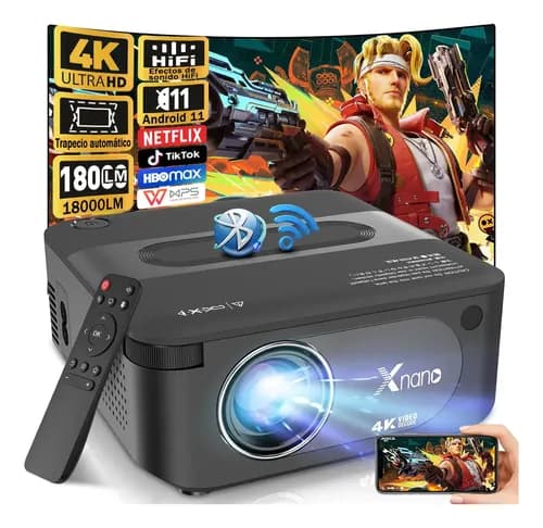 Proyector 4k Android 18000lm Mini Proyector Professional Led Portatil Inteligente Dual Wifi 6 Auto Corrección Keystone 1