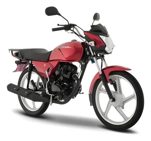 Motocicleta De Trabajo Italika Ft125 Ts Rojo Con Negro