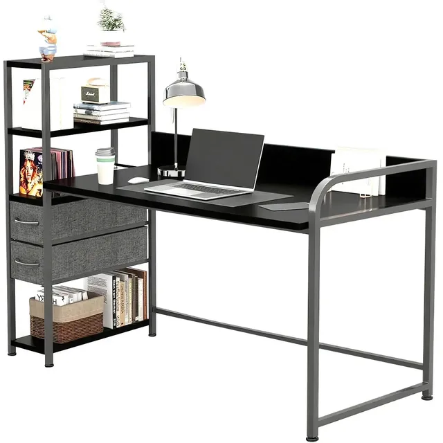 Ambueco Escritorio Minimalista Para Oficina Moderno Economico Balda 140*50*110 Cmnegro A036-negro