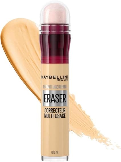 Maybelline Instant Age Rewind Corrector Facial 3 en 1, Borra Ojeras y Líneas Fin