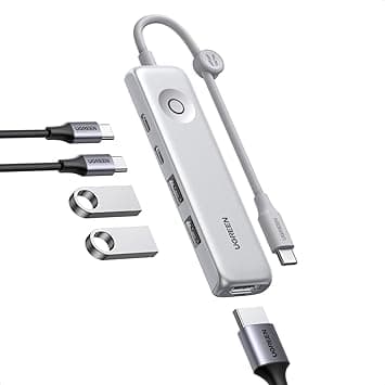 UGREEN Revodok Hub USB C 5 en 1 HDMI 4K@60Hz, Adaptador Multipuerto Portátil con