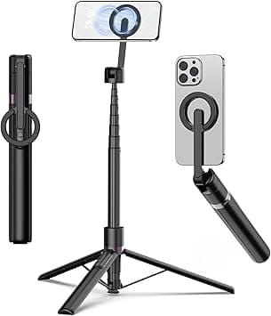 TONEOF 173cm magnético Tripie para Celular, Selfie Stick portátil con Control Re