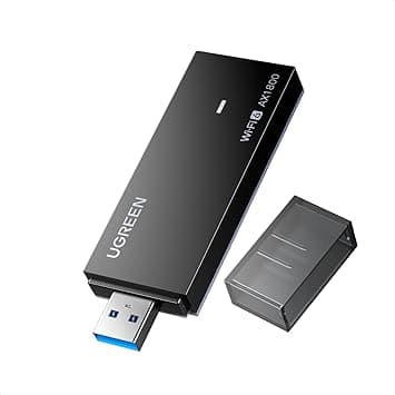 UGREEN USB WiFi 6 Adaptador para PC, WiFi USB de Doble Banda de 5 GHz/1201 Mbps,