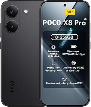 XIAOMI Celular Poco X8 Pro 8GB + 256GB Negro Versión Global,Flagship Dimensity 8