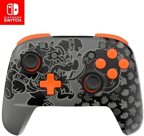 REMATCH GLOW Wireless Controller: Blackout Bowser (with Motion) - Nintendo Switc