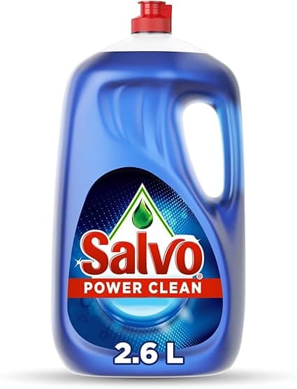 Salvo Power Clean Lavatrastes Líquido, Jabón Líquido para Trastes con Triple Pod