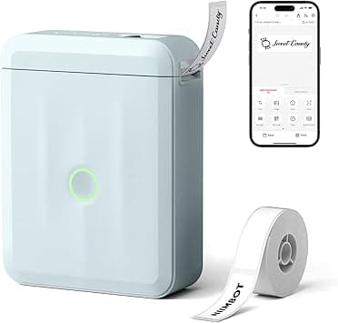 NIIMBOT D110 Mini etiquetadora con cinta adhesiva, impresora térmica portátil Bl