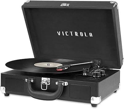 Victrola VSC-550BT-BK VSC-550BT-BK Tornamesa Bluetooth Portable Modelo Suitcase