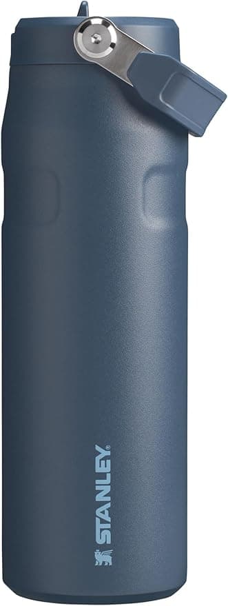 Stanley IceFlow - Botella de agua abatible 2.0 de 24 onzas, popote integrado con