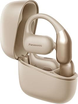 Panasonic RB-F10DE-C - Audífonos inalámbricos con micrófono ENC, 25 Horas de rep