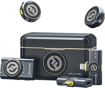 Hollyland Lark M2 Combo Micrófono De Solapa Inalámbrico para iPhone, Android, Cá