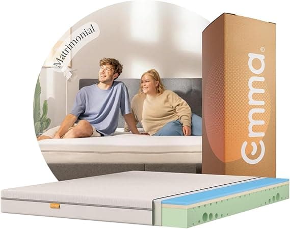 Emma Colchón Matrimonial Comfort, Colchón de Memory Foam I 135x190 cm | Tecnolog