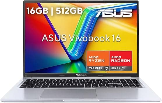 ASUS Vivobook 16/ RYZEN 7-7730U /16GB - 512 SSD/AMD Radeon Graphics/Webcam con O