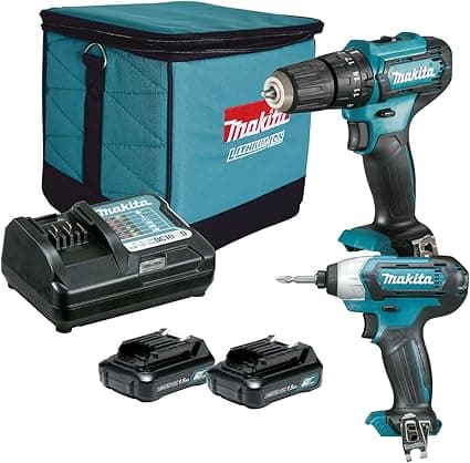 Makita Kit de Taladro Atornillador + Rotomartillo Inalámbrico 12V CLX228