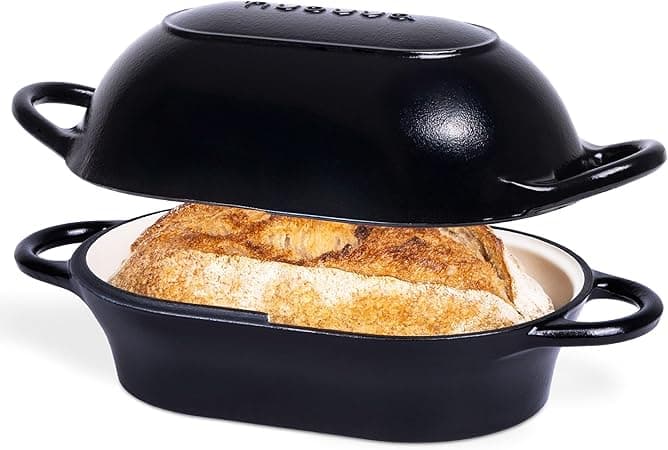 Horno holandés para hornear pan de masa madre – Olla de pan de hierro fundido es