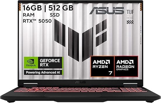 ASUS TUF A16/ NVIDIA GeForce RTX 5050/ RYZEN 7 260/NPU DEDICADA para IA, MAS DE