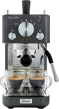 Oster Cafetera Espresso Perfect Brew Compacta, para Café Espresso, Capuchino, Fl
