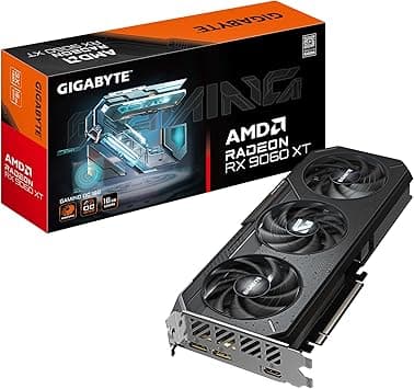 Tarjeta gráfica GIGABYTE Radeon RX 9060 XT Gaming OC 16G, PCIe 5.0, GDDR6 de 16