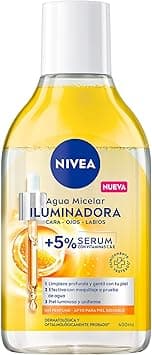 NIVEA Agua Micelar Iluminadora Infusionada con Serum 400ml +5% Suero con Vitamin