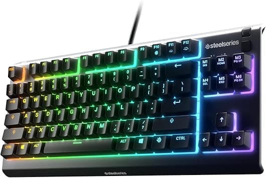 SteelSeries - Teclado para juegos Apex 3 TKL RGB, formato compacto sin teclas, i