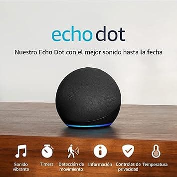 Amazon Echo Dot (modelo más reciente): bocina Alexa con sonido vibrante, ideal p