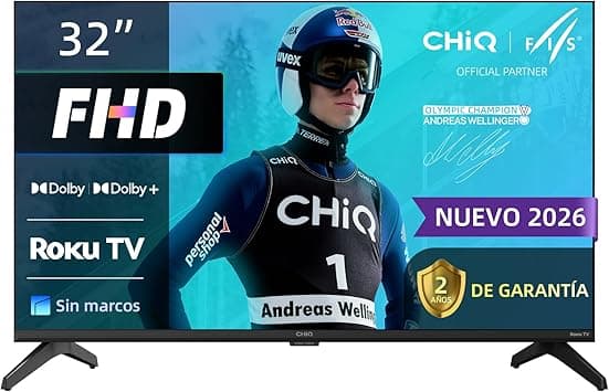 CHiQ Television 32F621FR ROKU Pantalla 32 Pulgadas Smart TV Full HD 1080P con Wi